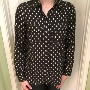 Black top with silver and gold dots